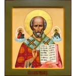 Рукописная икона Святителя Николая Чудотворца